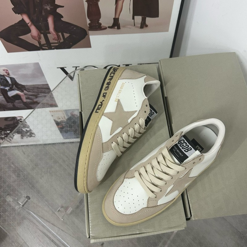 2024 Unisex GGDB White Beige Leather Suede Low Top Sneakers MJ00260