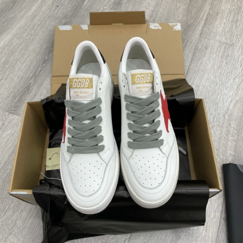 2024 Unisex GGDB White Red Leather Sneakers MJ00260