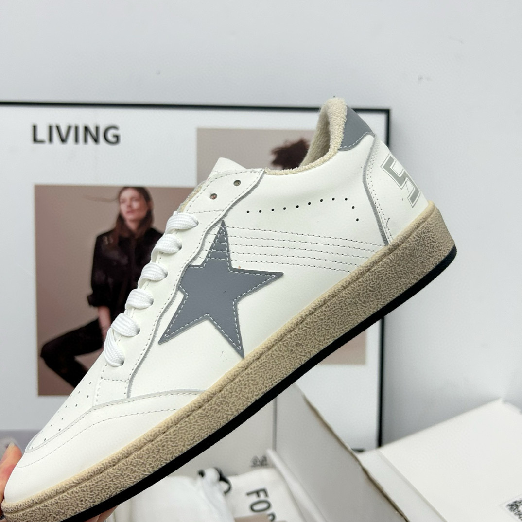 2024 Unisex GGDB White Grey Leather Sneakers MJ00260