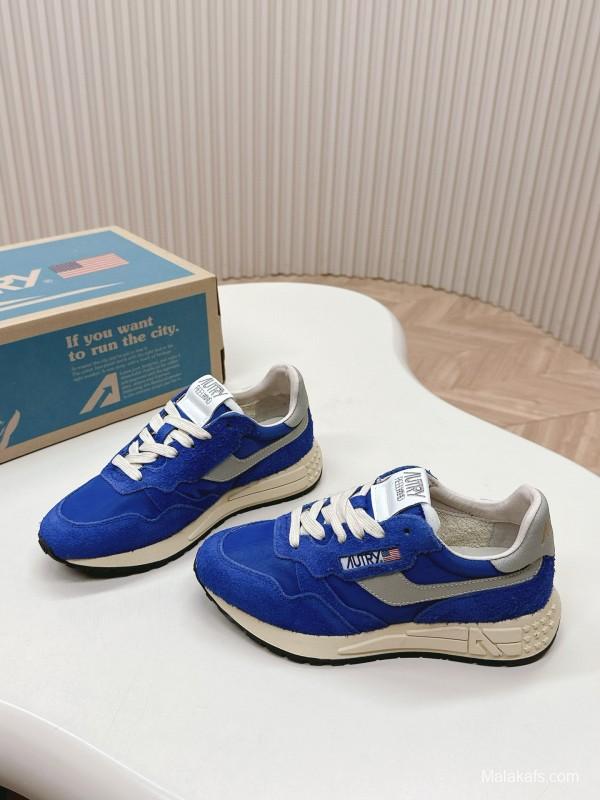 2024 Men Autry Blue Grey Suede Mesh Sneakers MJ00330
