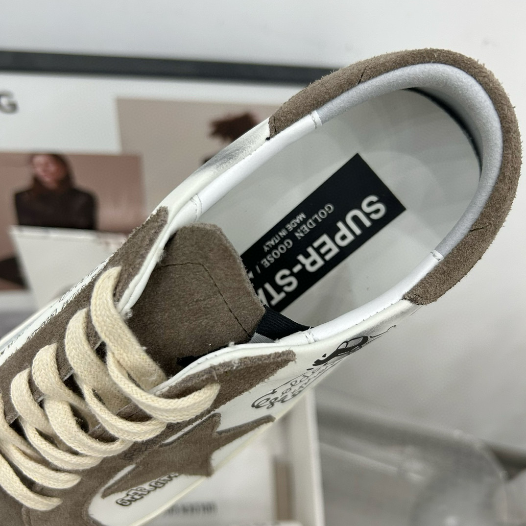 2025 Unisex GGDB White Grey Suede Calf Leather Sneakers