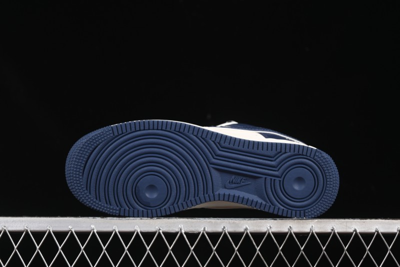 Nike Air Force 1'07 Low North Face Collaboration Dark Blue Sole Casual Sneakers - ZH2598-318