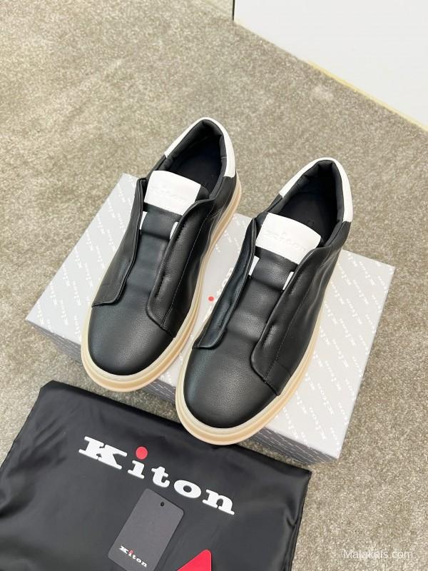 Kiton Men's Four Seasons Classic Casual Slip-On Loafer - AS00320