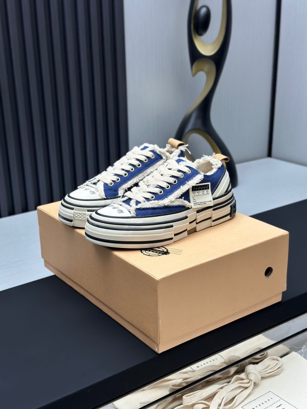 2025 Unisex XVESSEL Navy White Canvas Plimsolls Vulcanized AS00240