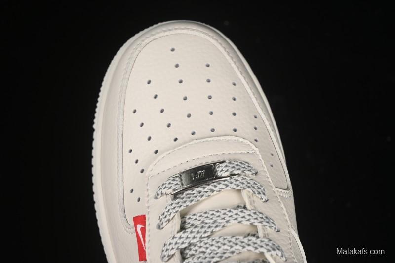 Nike Air Force 1 '07 Low Supreme Collaboration Versatile Beige Casual Sneakers - CS5288-011