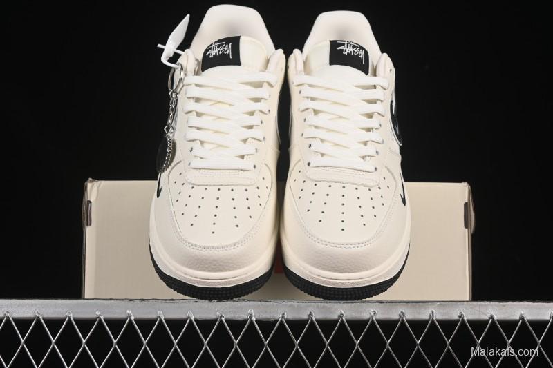 Nike Air Force 1 '07 Low Stussy Collaboration White Gray Casual Sneakers - KK1988-093