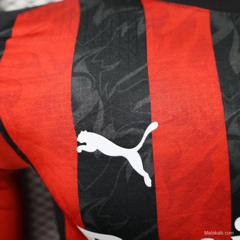 Player Version 25/26 AC Milan Home Long Sleeve Jersey