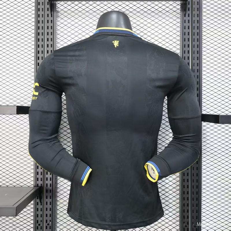 Player Version 25/26 Manchester United Third Black Long Sleeve Jersey