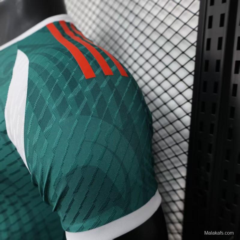 layer Version 2025 Mexico Green with Aztec Serpent Pattern Jersey