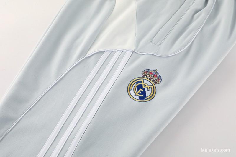 25/26 Real Madrid Hoodie Full Zipper Jacket + Long Pants