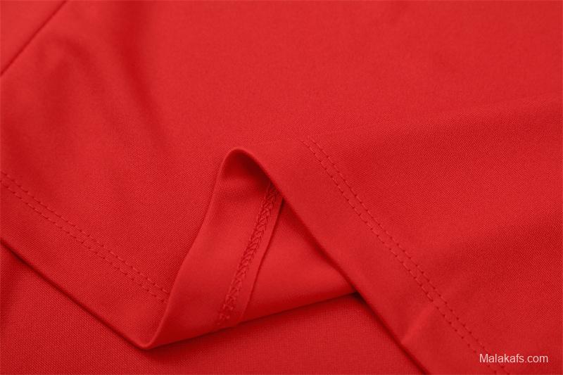 Retro 05/06 AC Milan Red Half Zipper Jacket+Long Pants