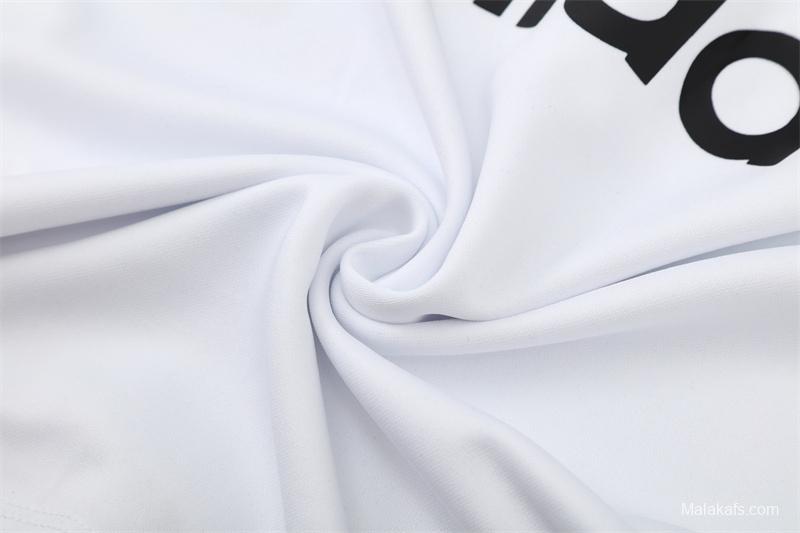 Retro 11/12 Real Madrid White Half Zipper Jacket+Long Pants