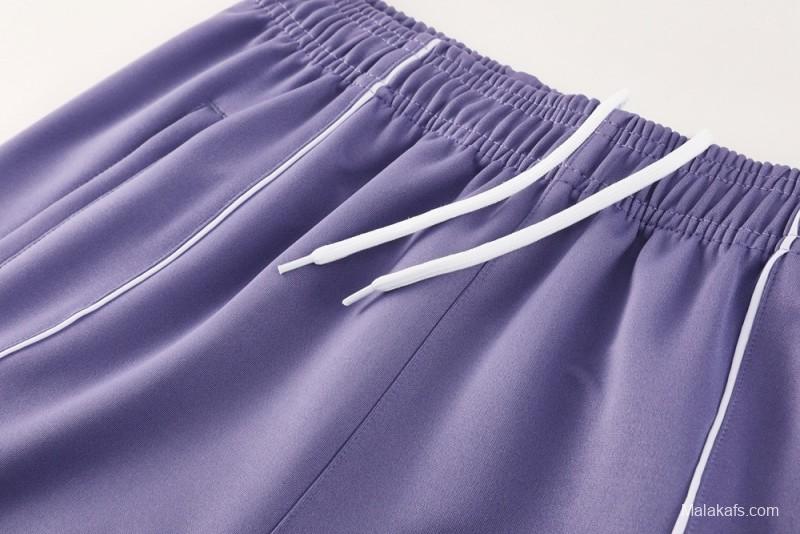 2025 Adidas Purple Full Zipper Jacket + Long Pants