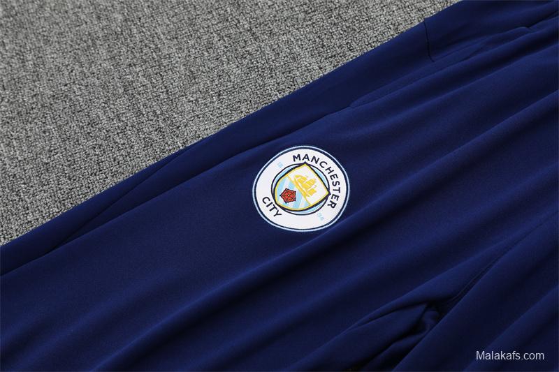 25/26 Manchester City Light Blue Camouflage Half Zipper Jacket+Long Pants