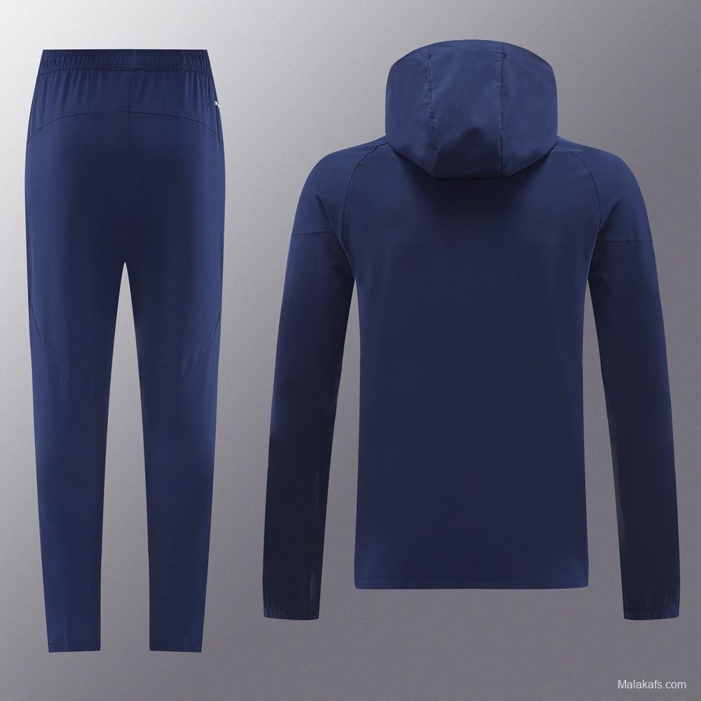 25/26 Adidas Navy Hoodie Full Zipper Jacket + Long Pants