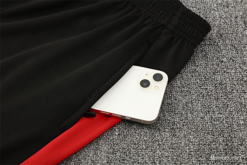 25/26 Portugal Red Half Zipper Jacket+Long Pants