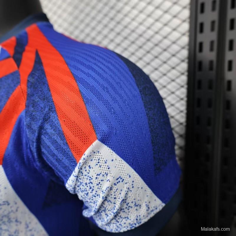 Player Version 25/26 FC Barcelona Blue with Abstract Geometric Pattern Jersey