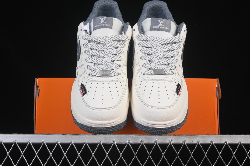 Nike Air Force 1 '07 Low LV Collaboration Beige Black Woven Label Casual Sneakers - CX5050-Y08