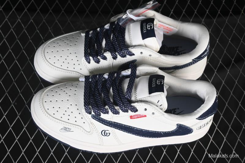 Nike Travis Scott x Fragment Design x Air Jordan 1 Low OG SP AJ1 Low-top Casual Sneakers - JW1188-148