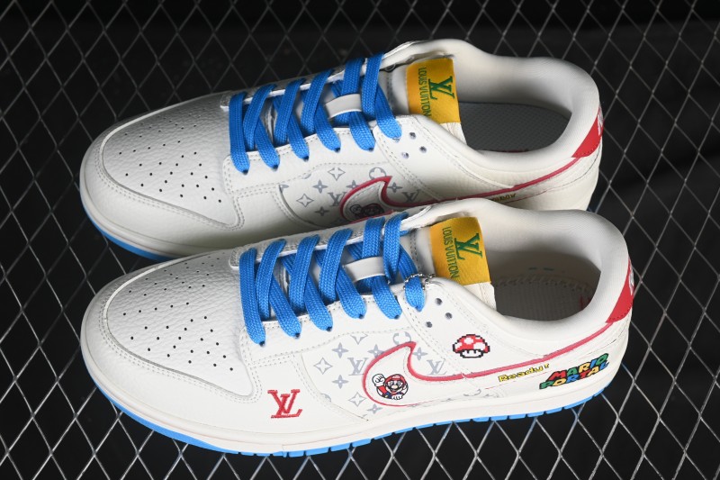 Nike SB Dunk Low Mario Triple Collaboration Custom Low-Top Casual Skate Shoes - SC0601-472