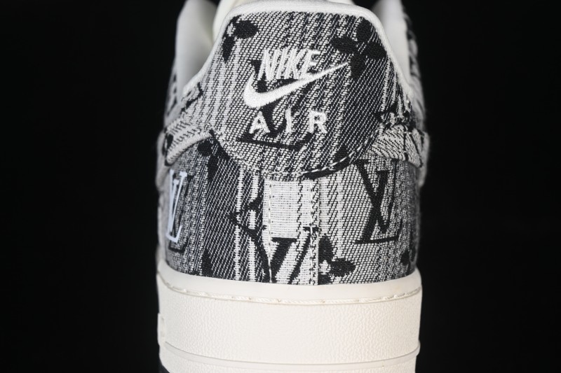 Nike Air Force 1 '07 Low LV Collaboration Gray Floral Canvas Casual Sneakers - DF0188-077