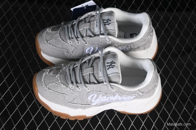 Adidas NY MLB Bigball Chunky Vintage Cursive Height-Increasing Platform Sneakers - 3ASHVT25N50GRL