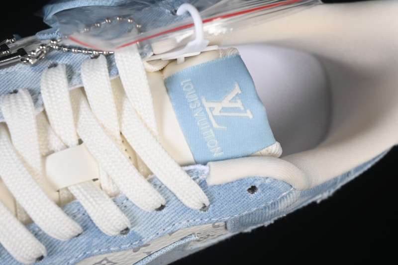 Nike Air Force 1 '07 Low Levi's White Light Blue Casual Sneakers - YF9511-814