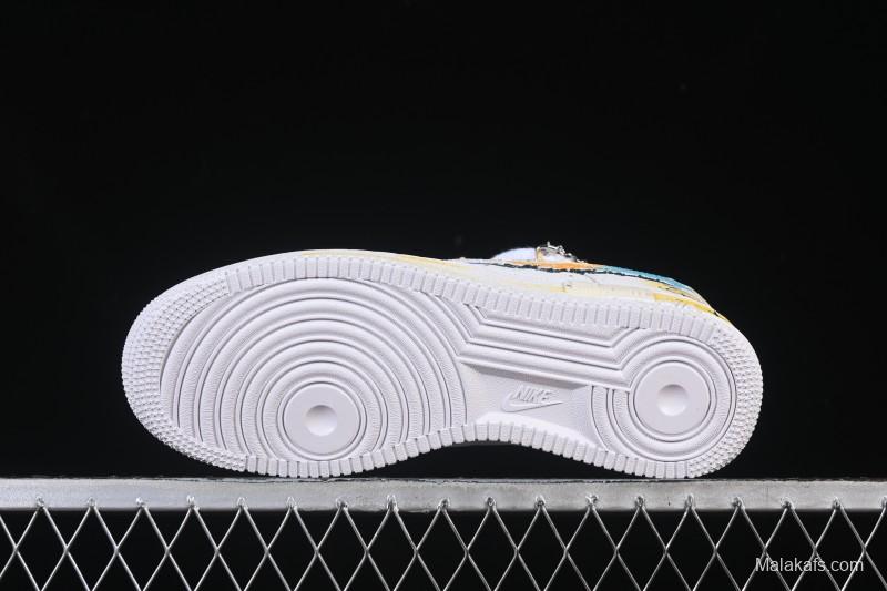 Nike Air Force 1 '07 Low Leo Hand-Painted Doodle Zodiac Series Low-Top Casual Sneakers - 723-822