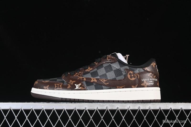 Nike Travis Scott x Fragment Design x Air Jordan 1 Low OG SP AJ1 Low-top Casual Sneakers SC0601-051