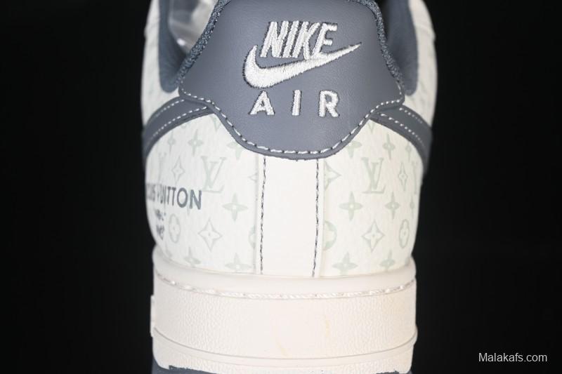 Nike Air Force 1 '07 Low LV Collaboration Beige Black Woven Label Casual Sneakers - CX5050-Y08