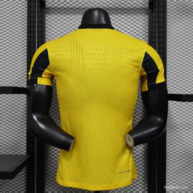 Player Version 25/26 Al Ittihad Home Jersey With New Sponsor