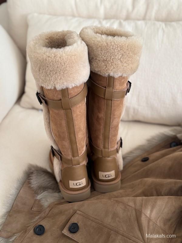 Adidas Curly Fur Thick Sole Little Knight Boots - AS00460