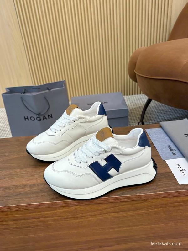 Hogan H-STRIPES Series Couple Thick Sole Dad Shoes Airship Shoes Casual Sports Shoes - AS00350