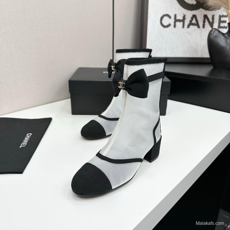 Chanel 2025 SS Classic Bow Ankle Boots - LY00