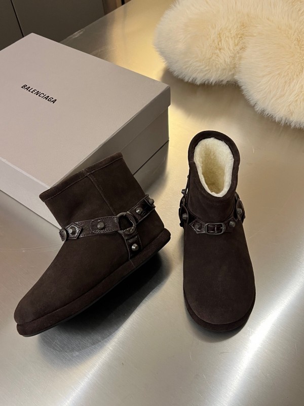 Balenciaga Fall Winter New Buckle Studded Snow Boots - LY00300