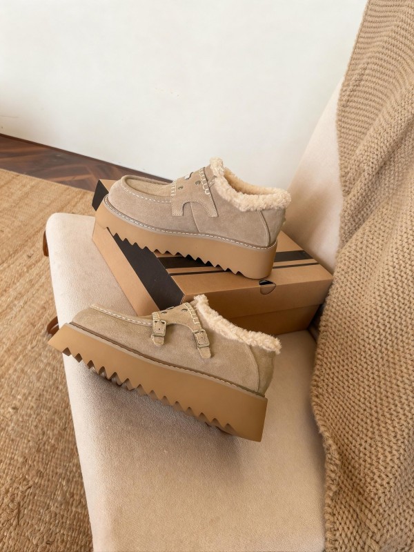 SugarSu Retro Platform Snow Boots Chunky Sole Casual Shoes - KFY00270