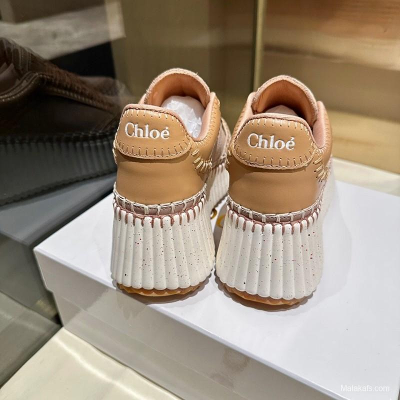Chloe 2025/SS Hand-Stitched Mark Line Casual Shoes - LY00350