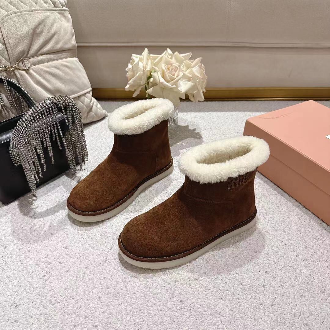 MIU MIU 2025/SS Korean Style Popular Small Potato Snow Boots Upgraded Version - LY00300
