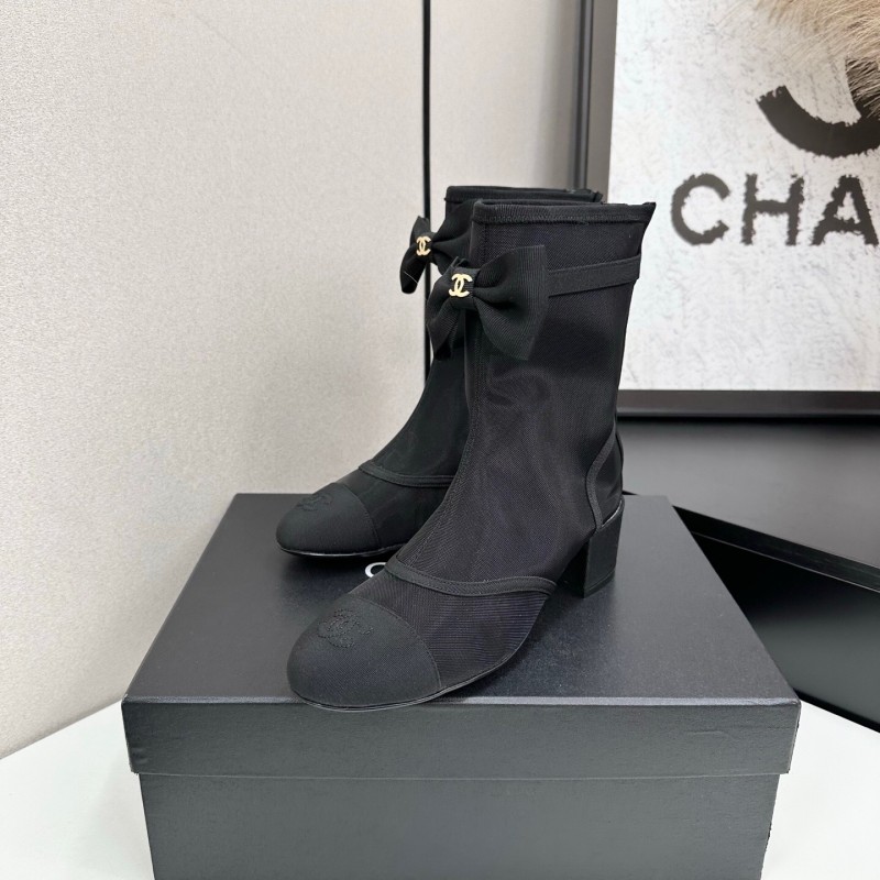 Chanel 2025 SS Classic Bow Ankle Boots - LY00