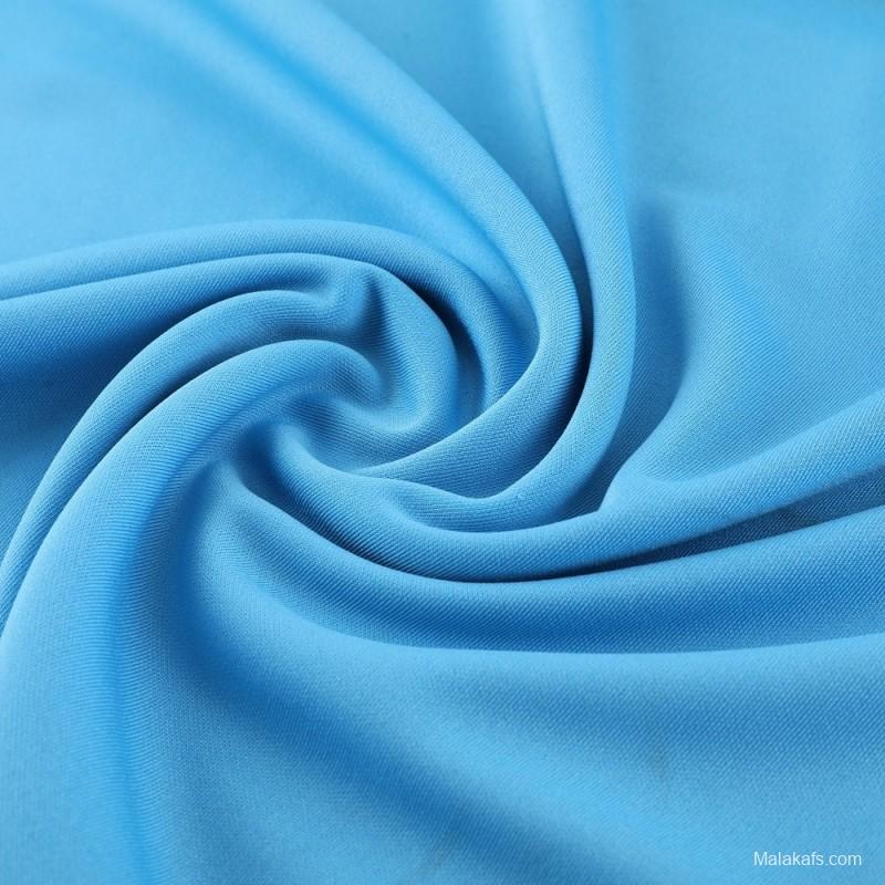 25/26  Manchester City Sky Blue Half Zipper Jacket+Long Pants