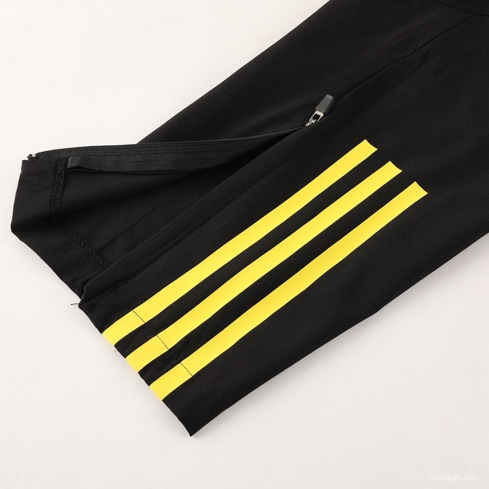 2025 Adidas Black White Half Zipper Jacket+Long Pants S-2XL