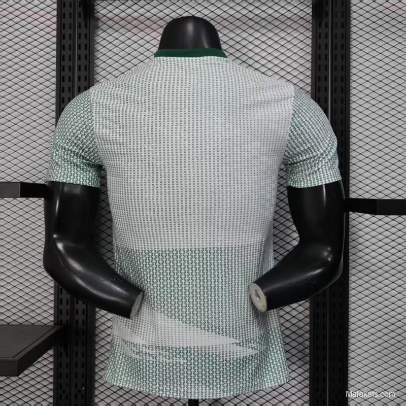 2025 Player Version  Mexico Away White with Halftone Dot Pattern World Cup Commemorative Jersey