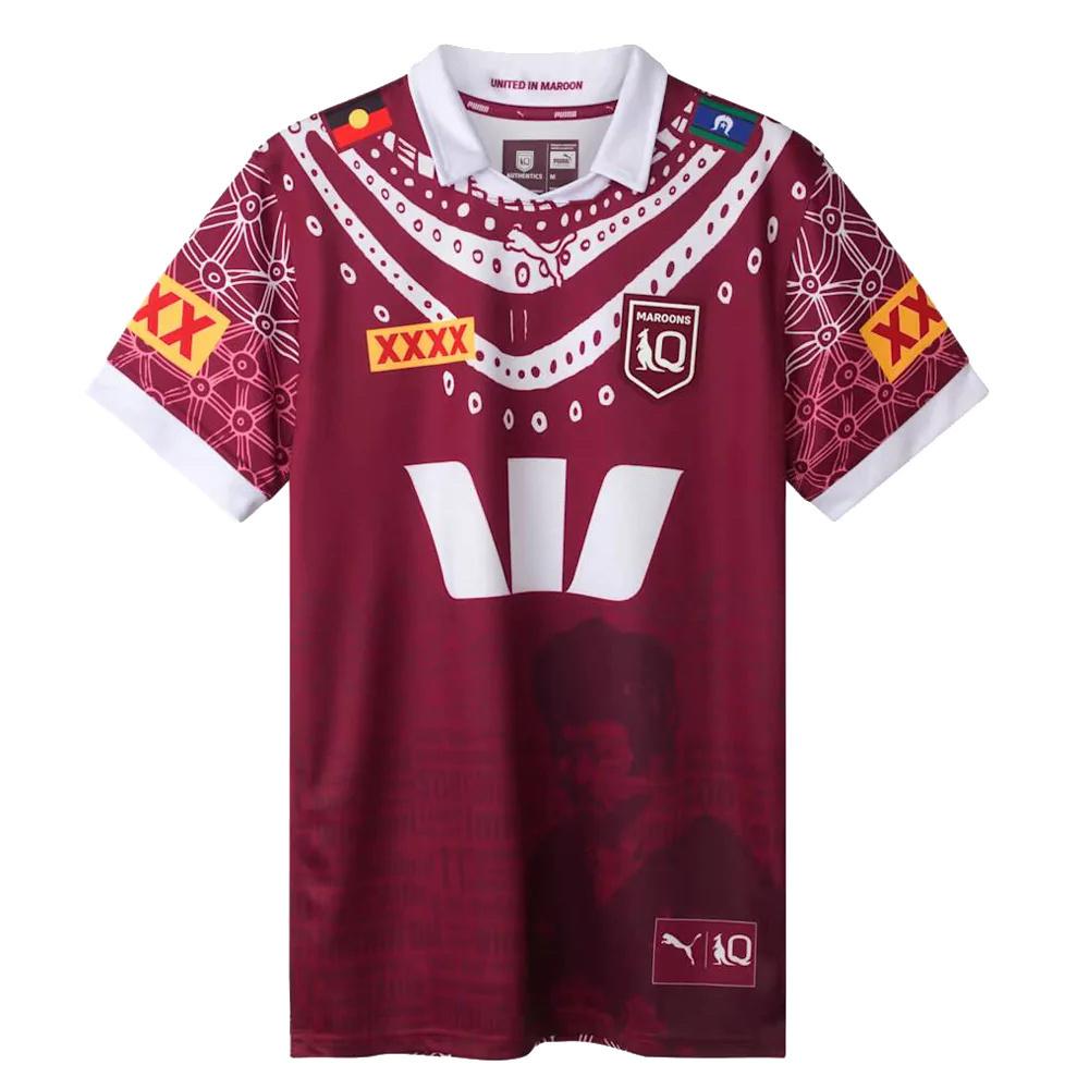 026 Queensland Maroons Maroon with Indigenous Cultural Pattern Jersey