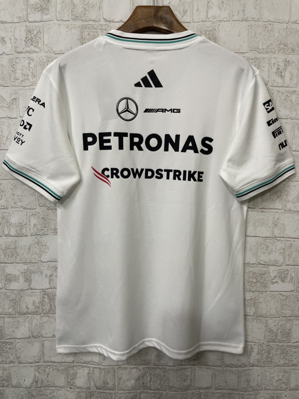 2026 F1 Mercedes-AMG Petronas F1 Team White with Teal and Black Trim Jersey