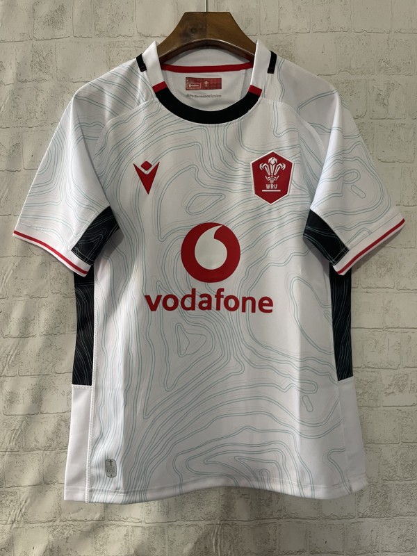 2026 Wales away White with Topographic Pattern Jersey