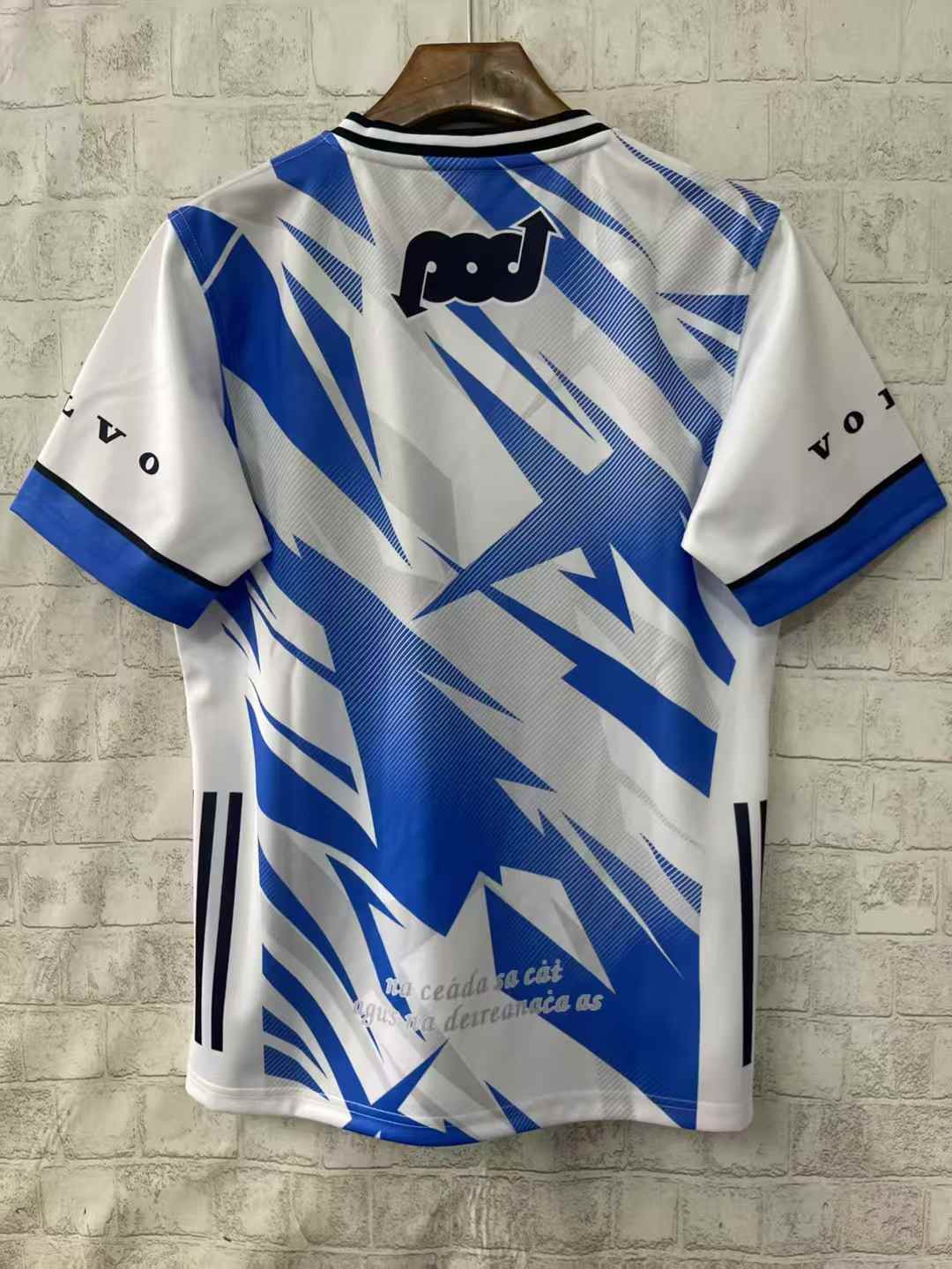 2026 Waterford GAA White with Blue Lightning Stripe Pattern Jersey