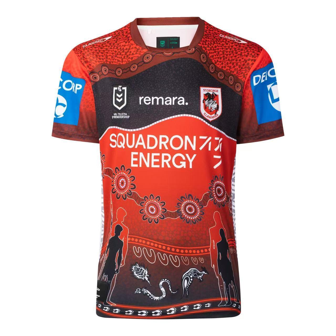 25/26 St George Illawarra Dragons Red with Indigenous Art Jersey