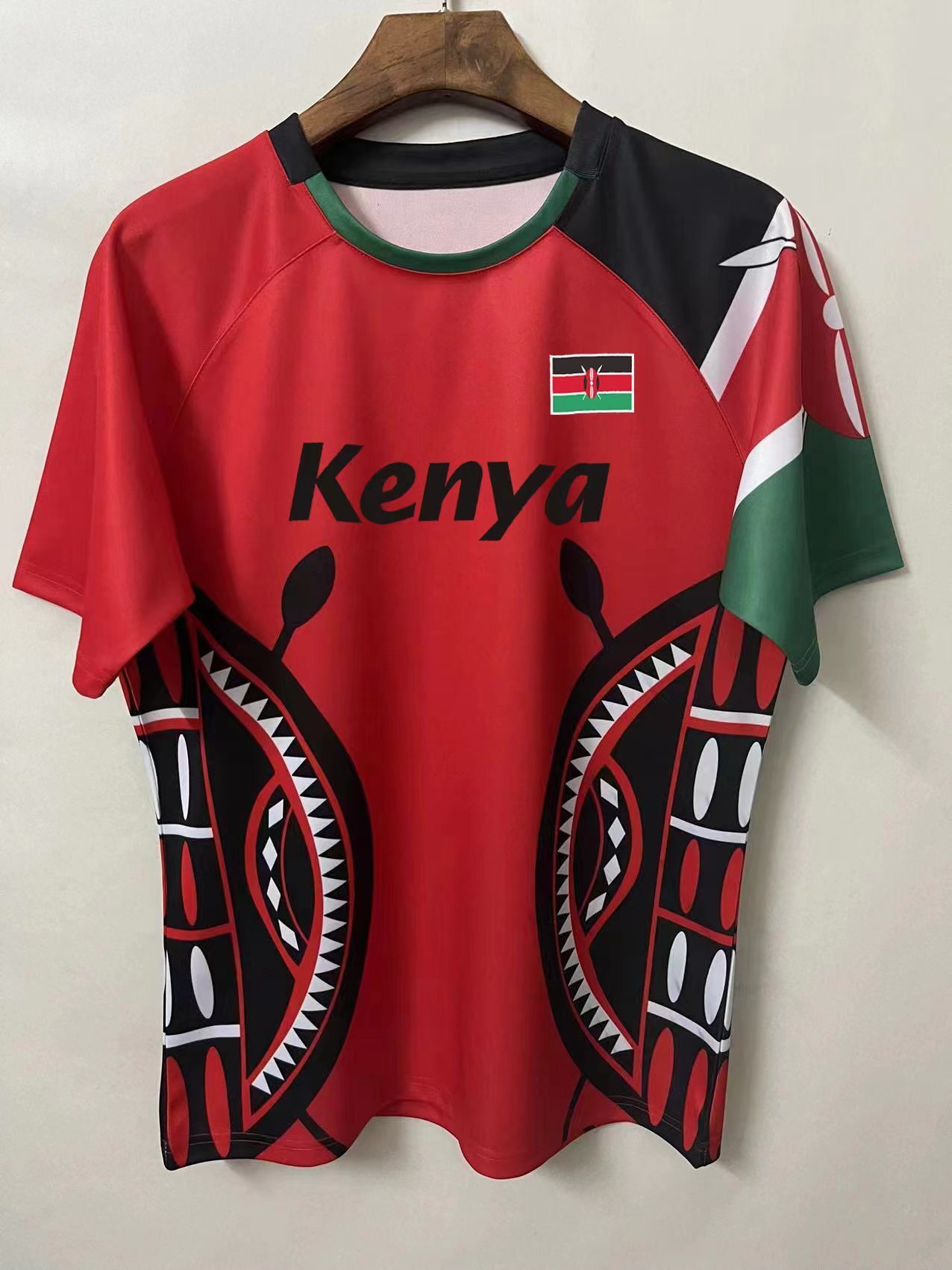 2026 Kenya Red with Maasai Shield Graphic Jersey