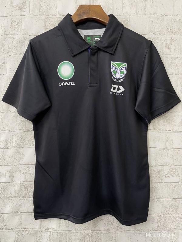 25/26 New Zealand Warriors Black Polo Shirt