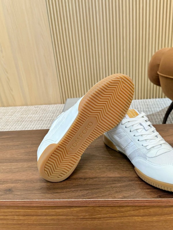 Tom Ford 2025 SS Casual Sneakers with Classic Color Blocking and Imported Leather Insole - AS00350